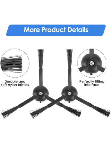 6 Cepillos Laterales FILTERIST para Roborock S8 MaxV Ultra