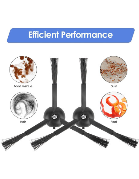 6 Cepillos Laterales FILTERIST para Roborock S8 MaxV Ultra