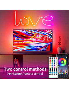 Tira de luces LED de neón Segrass 5m RGB DC 24V a prueba de agua 2