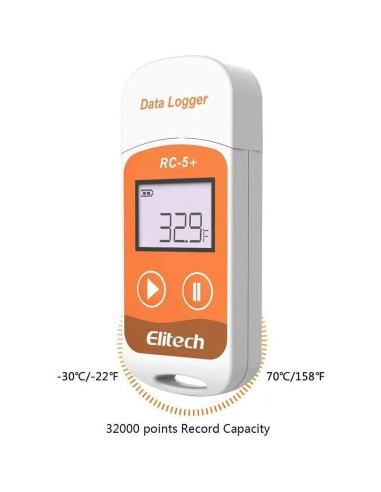 Registrador de Datos de Temperatura Elitech RC5+ -30C a 70C