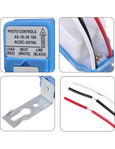 6 Pcs Interruptor Fotocélula 24V DORHEA 10A Automático
