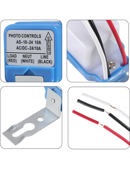 6 Pcs Interruptor Fotocélula 24V DORHEA 10A Automático