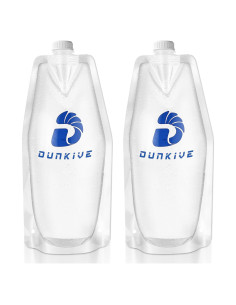 Botellas de Agua Plegables Dunkive 1L - 2 Paquete Reutilizables