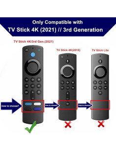 Funda de Silicona Roja para Control Remoto Lenovo/TCL FireTV 4K 2