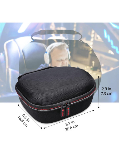 Funda dura para auriculares XANAD a prueba de golpes - Negro/Gris