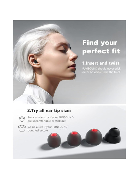 Tapones para oídos FUNSOUND reutilizables - 7 pares, NRR 24-27 dB