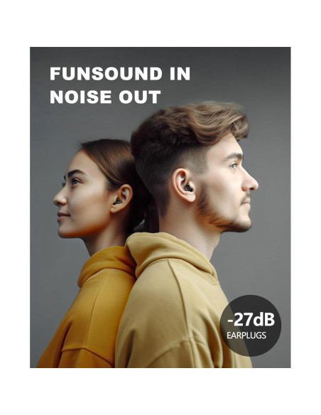 Tapones para oídos FUNSOUND reutilizables - 7 pares, NRR 24-27 dB