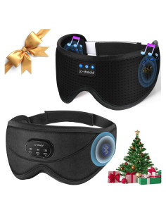 Auriculares para dormir Bluetooth 5.4 con máscara 2 en 1