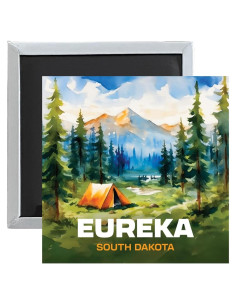 Imán Souvenir R y R Imports Carpa Camping 6.35 cm Multicolor