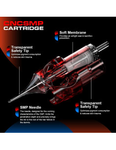 Cartuchos de Agujas CNC 20Pcs 0.18mm 3RL Maquillaje Permanente 2