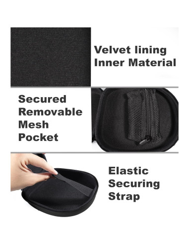 Funda CaseSack para auriculares Bose QuietComfort 45/35/35 II - Negro