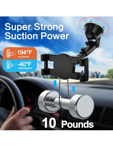 Soporte de Tablet para Coche YOOZ con Ventosa Ajustable 4-13"