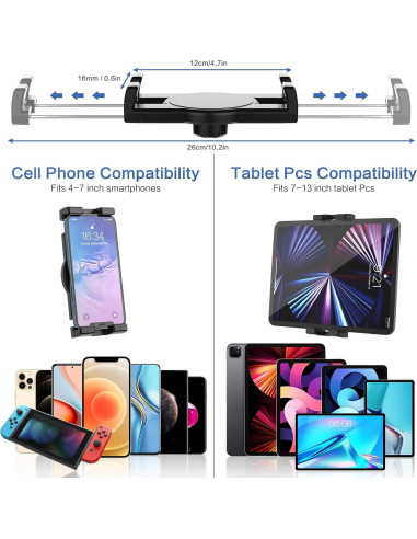 Soporte de Tablet para Coche YOOZ con Ventosa Ajustable 4-13"