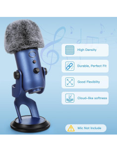 Cubierta de Piel de Oveja para Micrófono Blue Yeti - ZealSound 2