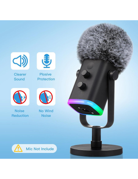Cubierta de Piel de Oveja para Micrófono Blue Yeti - ZealSound