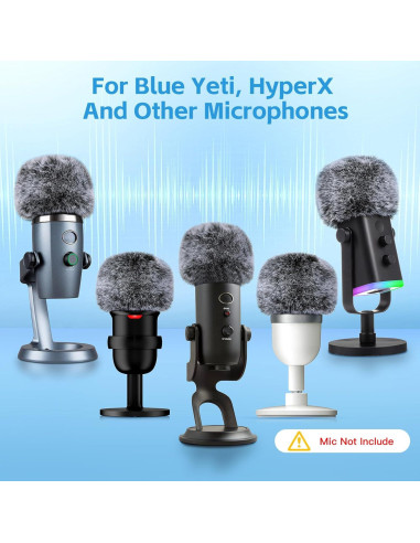 Cubierta de Piel de Oveja para Micrófono Blue Yeti - ZealSound