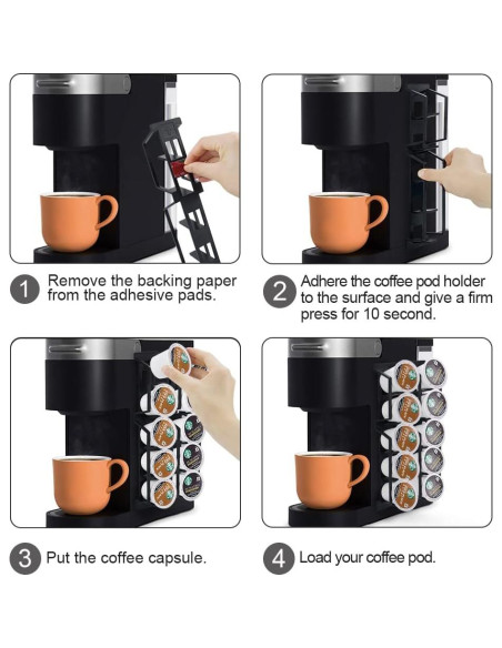 Soporte para 15 cápsulas de café K-Cup SUNGRACE - Negro, 3 unidades