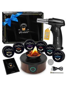 Kit de Ahumador Eléctrico Yilador con Soplete y 6 Chips de Madera