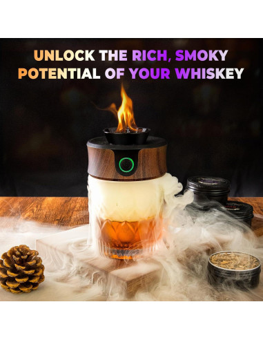 Kit de Ahumador Eléctrico Yilador con Soplete y 6 Chips de Madera