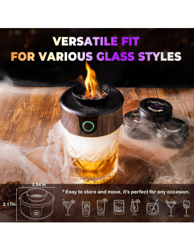 Kit de Ahumador Eléctrico Yilador con Soplete y 6 Chips de Madera