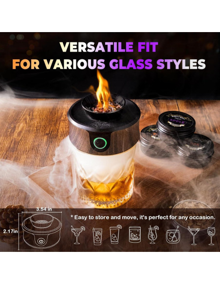 Kit de Ahumador Eléctrico Yilador con Soplete y 6 Chips de Madera