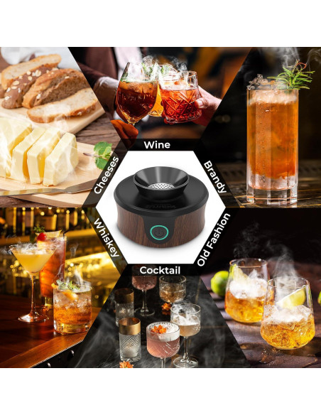 Kit de Ahumador Eléctrico Yilador con Soplete y 6 Chips de Madera