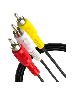 Cable de audio/video GE 1.8m RCA macho a macho baja pérdida