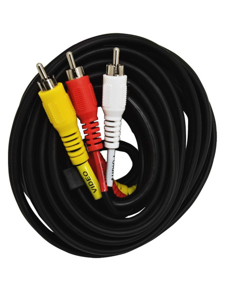 Cable de audio/video GE 1.8m RCA macho a macho baja pérdida