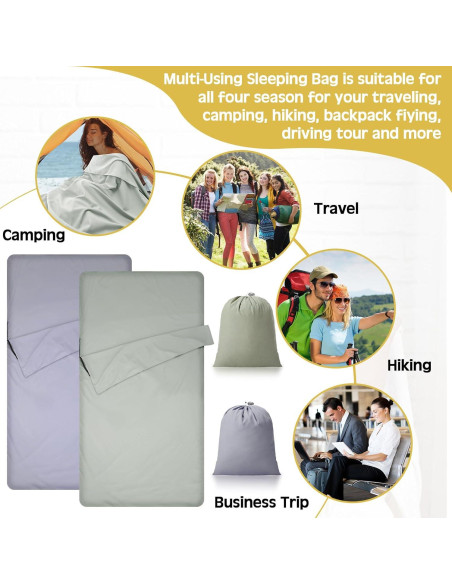 2 Forros de Saco de Dormir SmoothNovelty Microfibra 120x210cm