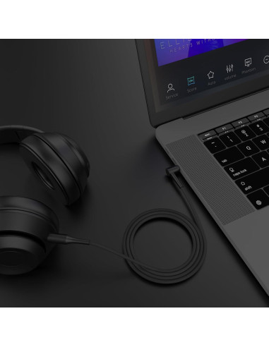 Cable de Auriculares de Reemplazo Lusgawer 150cm Negro