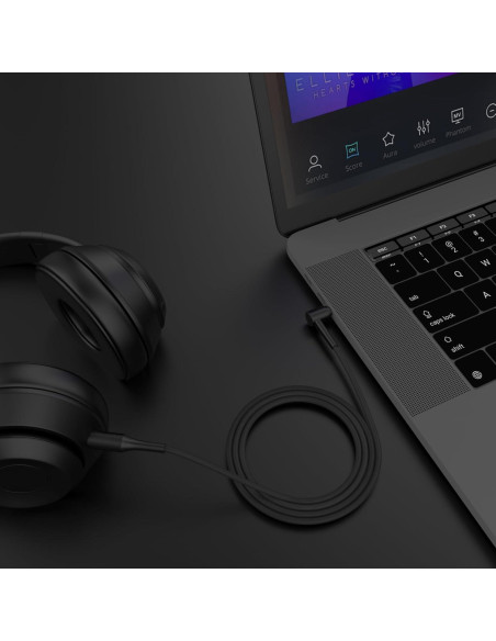 Cable de Auriculares de Reemplazo Lusgawer 150cm Negro