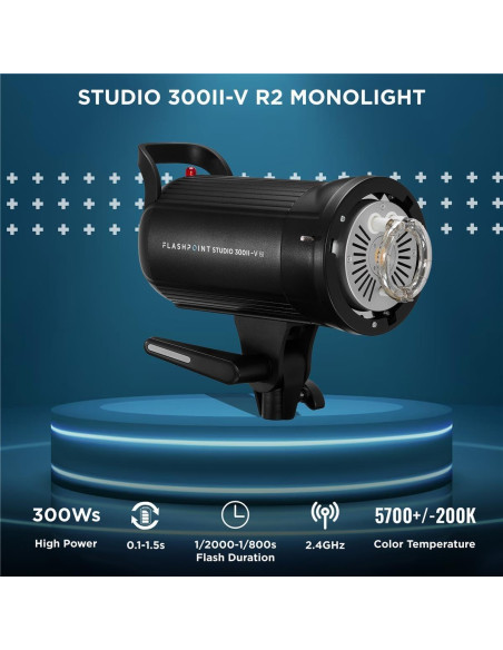 Flashpoint Studio 300 II-V 300Ws R2 Monolight con LED 10W