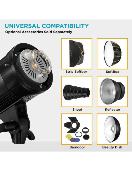 Flashpoint Studio 300 II-V 300Ws R2 Monolight con LED 10W