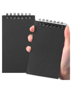 Cuadernos Espiral Tenceur 2 Pcs 120 Páginas Rayadas Negro