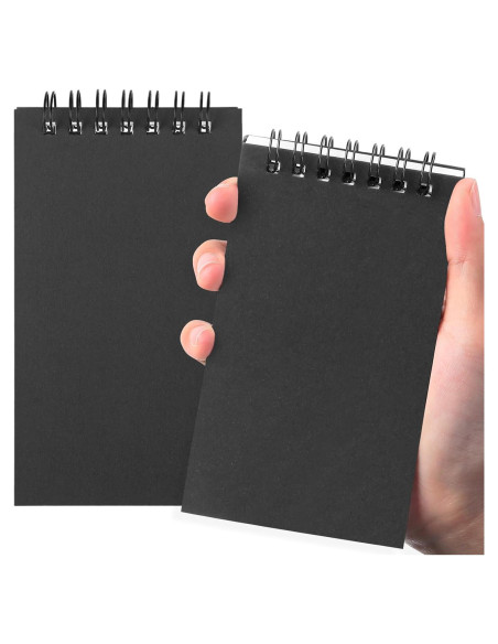 Cuadernos Espiral Tenceur 2 Pcs 120 Páginas Rayadas Negro