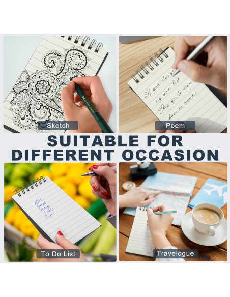 Cuadernos Espiral Tenceur 2 Pcs 120 Páginas Rayadas Negro