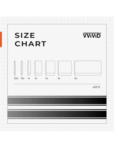 Cinta de Vinilo Adhesivo Brillante VViViD 1.27cm x 6.1m