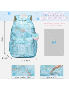 Mochila Escolar Caran-Y Verde Ergonómica 47x32x15 cm 2