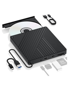 Unidad Blu-ray Externa LLMHHKYK 5-en-1 USB 3.0 y USB-C
