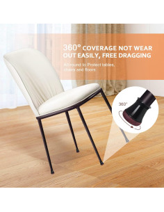 Protectores de patas de silla YOZON 16 piezas silicona negra 2