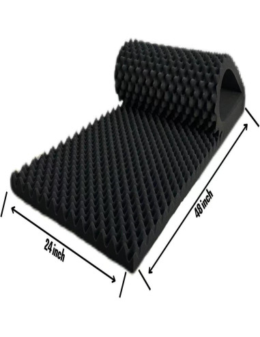 Paquete de 2 Paneles Acústicos de Espuma de Huevo 121.9x61x5cm Negro