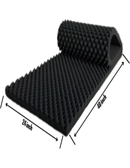 Paquete de 2 Paneles Acústicos de Espuma de Huevo 121.9x61x5cm Negro