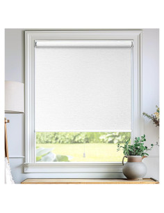 Persiana enrollable sin cordones CHICOLOGY 53x183 cm blanca