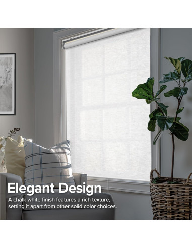 Persiana enrollable sin cordones CHICOLOGY 53x183 cm blanca