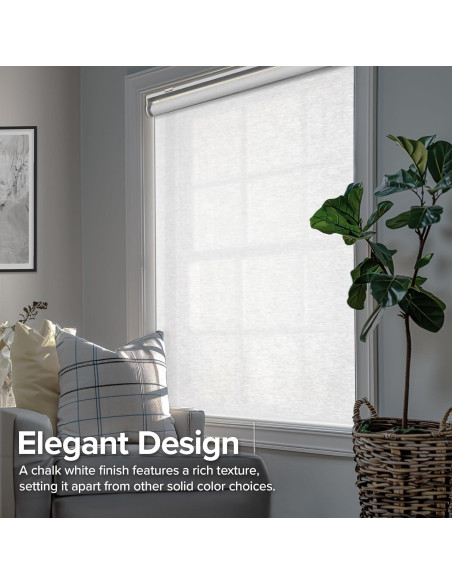 Persiana enrollable sin cordones CHICOLOGY 53x183 cm blanca