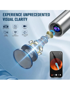 Limpiador de Oídos Kekoy P8 con Cámara HD 1296P y Accesorios 2