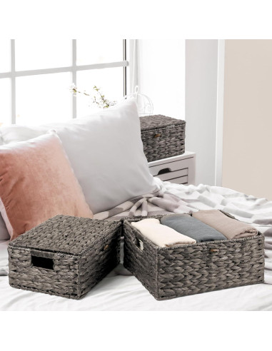 Juego de 3 Cestas de Almacenamiento Ollieroo de Jacinto de Agua