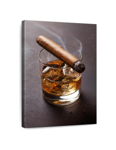 Arte de Pared Lienzo ElephantStock Cigarro en Vaso 30x20 cm