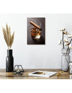 Arte de Pared Lienzo ElephantStock Cigarro en Vaso 30x20 cm 2