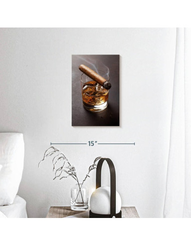 Arte de Pared Lienzo ElephantStock Cigarro en Vaso 30x20 cm